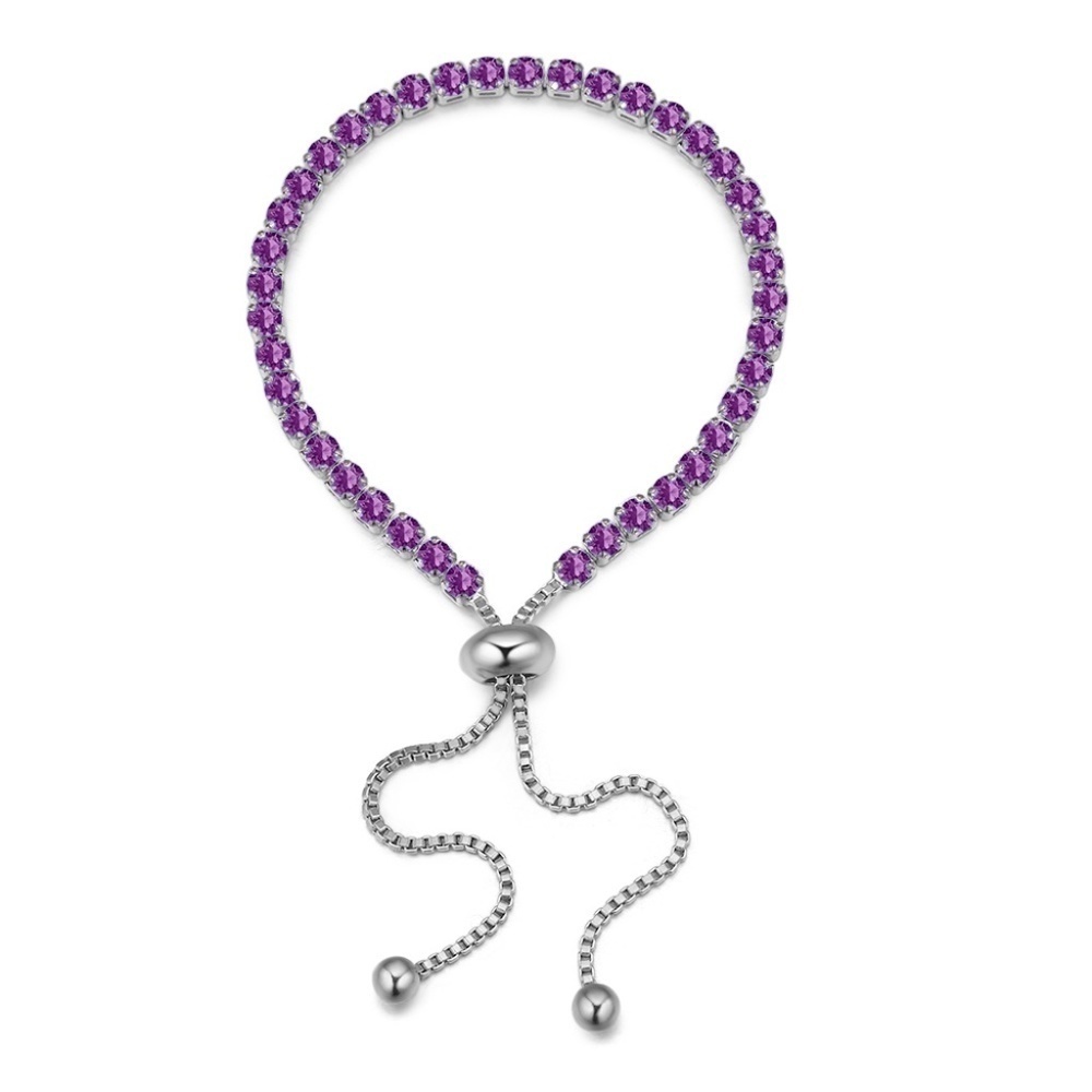 Adjustable Tennis Bracelet with Swarovski Crystals